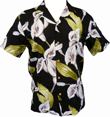 ORIGINAL HAWAIIHEMD - CALLA LILY - SCHWARZ - PARADISE FOUND