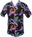 ORIGINAL HAWAIIHEMD - JUNGLE BIRD - SCHWARZ - PARADISE FOUND