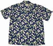 ORIGINAL HAWAIIHEMD - MINI ANTHURIUM - NAVY BLAU - PARADISE FOUND