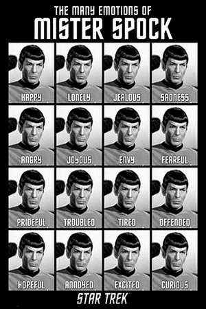 STAR TREK CLASSICS POSTER THE MANY EMOTIONS OF MR. SPOCK auf einer Egolzwil Wunschliste / Geschenkidee